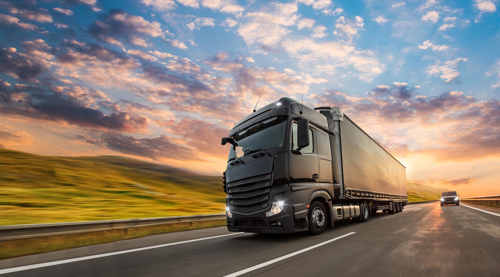 Lkw auf einer europäischen Fernstraße